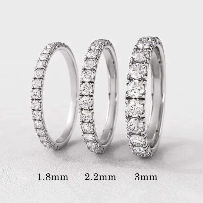 claw set wedding ring 1.8mm