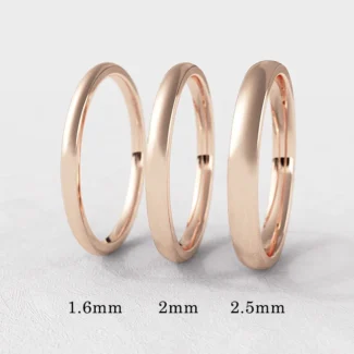 slight court ladies plain 18k rose gold wedding ring