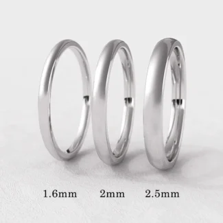 slight court ladies plain 18k white gold wedding ring