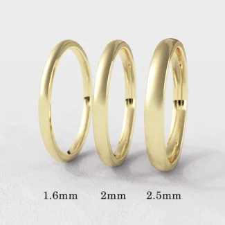 Plain ladies 18k yellow gold wedding rings - slight court made in Ireland - wr4001