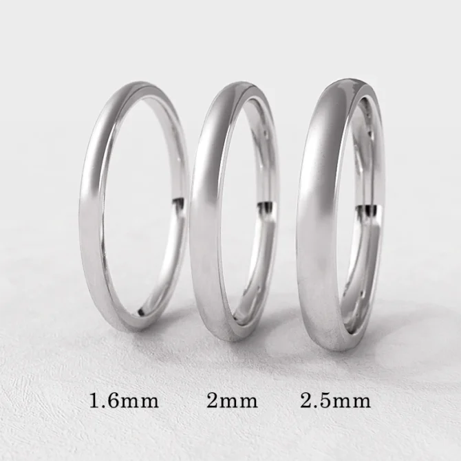 Soft/Slight Court Plain Platinum Ladies Wedding Ring WR4001