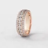 3 row diamond ladies ring rose gold sb5222