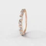 Baguette cut diamond ladies wedding ring in rose gold sb5701