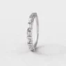 Baguette cut diamond ladies wedding ring in white gold sb5701