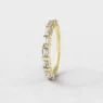 Baguette cut diamond ladies wedding ring in yellow gold sb5701