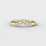 V shape 5 stone wedding ring in yellow gold sb5652-2