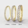 18k Yellow Gold pave set diamond rings made in Dublin Ireland ET1003