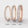 Rose gold pave set diamond rings made in Dublin Ireland ET1003