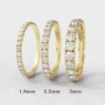 Yellow gold claw set diamond rings made in Dublin Ireland ET1001