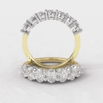 1.05ct Oval Cut 7 Stone Diamond Eternity Ring ET7004-1.05 in yellow gold