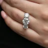 5.60ct diamond engagement ring on hand set with lab grown diamonds TR1100-2