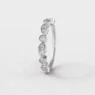 Pave vintage style diamond ring in white gold sb1359
