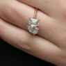 Toi et moi diamond engagement ring on hand total 2.09ct on hand tr1099-2