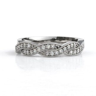 sb2125 bespoke designed twist style ladies diamond ring image-1
