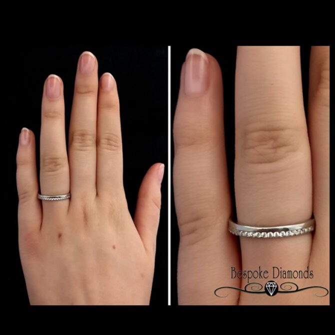 wr2054 0.22ct claw set ladies eternity ring made in Dublin