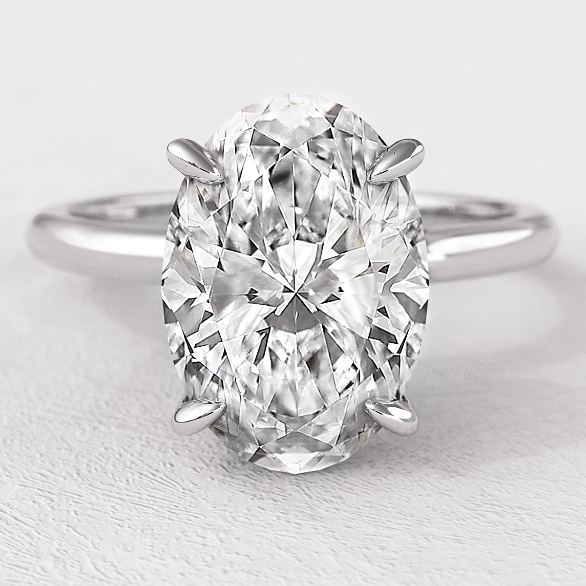Oval Cut Solitaire Ring SR1102 Bespoke Diamonds Dublin