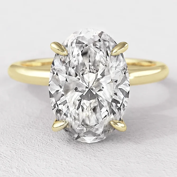 1.55ct Oval Cut Solitaire Diamond Engagement Ring in Yellow Gold SR1102 Made in Dublin, Ireland