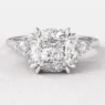 1.65ct Side Stone Cushion Cut Engagement Ring PR1078 White Gold