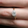 1.65ct Side Stone Cushion Cut Engagement Ring PR1078 on hand