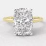 2.30ct Cushion Cut Invisible Halo Engagement Ring in Yellow Gold SR1099