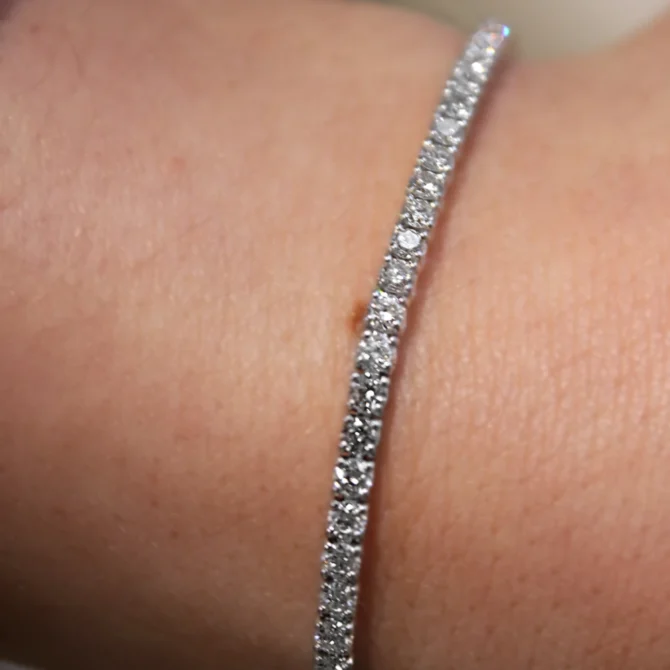 3.24ct Lab Grown Diamond Tennis Bracelet BBR042 2