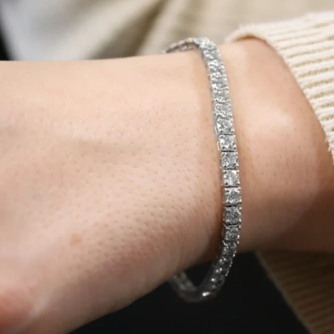 7.0ct Natural diamond bracelet white Gold BBR1001 2