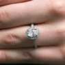 Oval Cut Diamond Engagement Ring VR1116 on hand