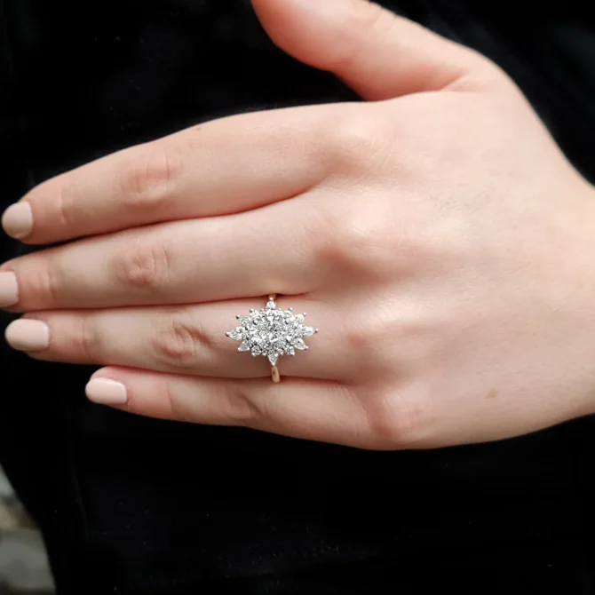 Oval Cut Halo Engagement Ring VR1095 made in Ireland