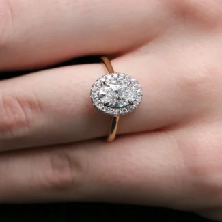 Oval Cut Halo Engagement Ring VR1101 made in Ireland
