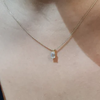0.62ct Emerald Cut Lab Grown Diamond Pendant BPN1005-1