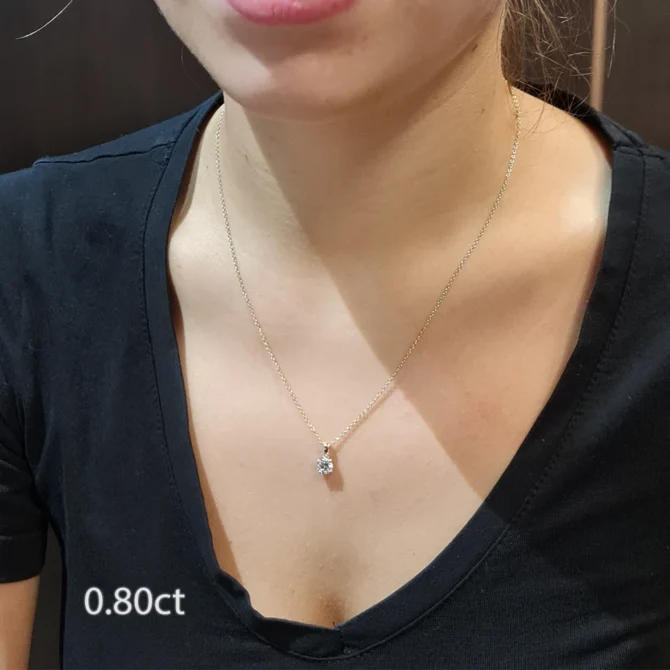 0.80ct Certified Lab Grown Diamond Pendant in 18k Yellow Gold BPN1001-2