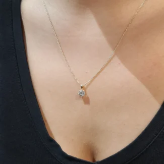 0.90ct Certified Lab Grown Diamond Pendant in 9k Yellow Gold BPN2001-1