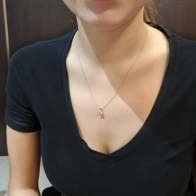 0.90ct Certified Lab Grown Diamond Pendant in 9k Yellow Gold BPN2001-2