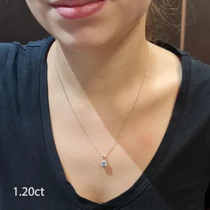 1.20ct Certified Lab Grown Diamond Pendant in 18k Yellow Gold BPN1001- Dublin Ireland