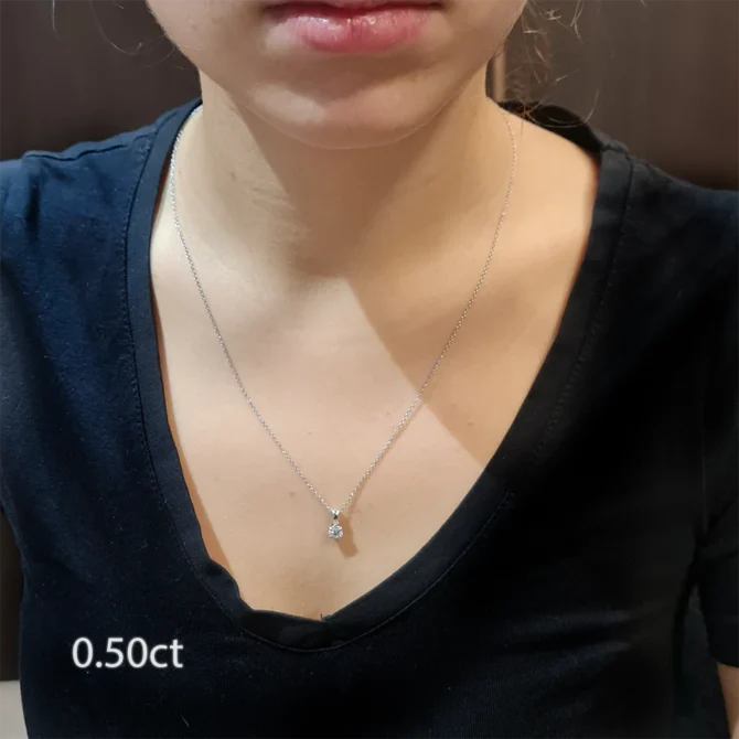 0.50ct Certified Lab Grown Diamond Pendant in 18k Yellow Gold BPN1001- Dublin Ireland