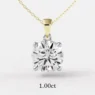 Diamond pendant with lab grown diamond BPN1001-6.5mm - yellow gold - 1.0 carat Bespoke Diamonds