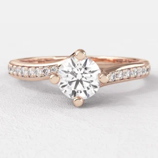 0.60ct Rose Gold Side Stone Ring PR1052