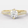 0.60ct Yellow Gold Side Stone Ring PR1052