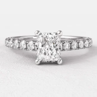 0.75ct Radiant Cut Diamond Engagement Ring PR1077 White Gold