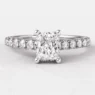 0.75ct Radiant Cut Diamond Engagement Ring PR1077 White Gold