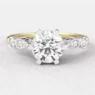 0.92ct Vintage Style Side Stone Engagement Ring PR1075 Yellow Gold