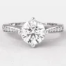 0.95ct Pave Compass Set Side Stone Engagement Ring PR1023 White Gold