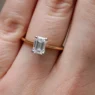 1.00ct Emerald Cut Solitaire Diamond Engagement Ring SR1045