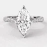 1.00ct Marquise Cut Side Stone Engagement Ring PR1083 White Gold