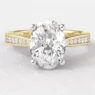 1.00ct Oval Cut Side Stone Engagement Ring PR1043 Yellow Gold