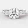 1.00ct Round Cut Side Stone Ring PR1040 White Gold