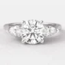 1.00ct Round Cut Three Stone White Gold Engagement Ring TR1078