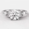 1.00ct Unusual Side Stone Engagement Ring PR1066 White Gold