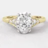 1.05ct Oval Cut Side Stone Yellow Gold Diamond Ring PR1005
