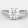 1.05ct Round Cut Side Stone Ring PR1073 White Gold
